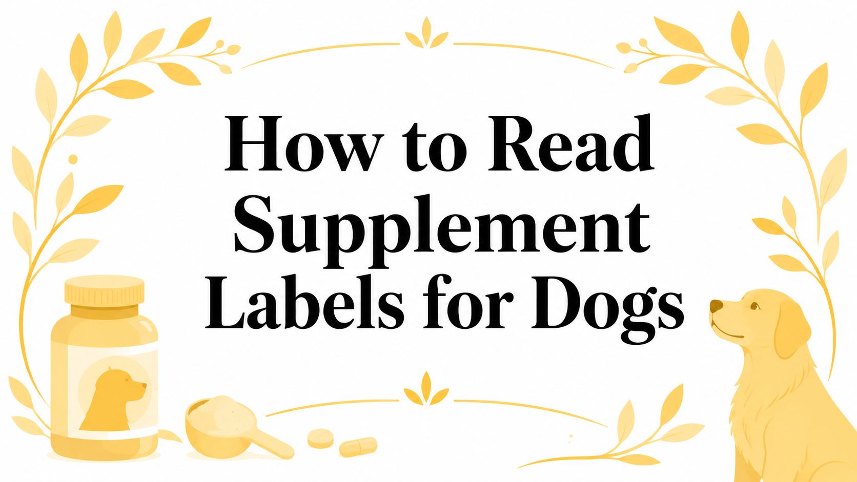 How to Read Supplement Labels for Dogs