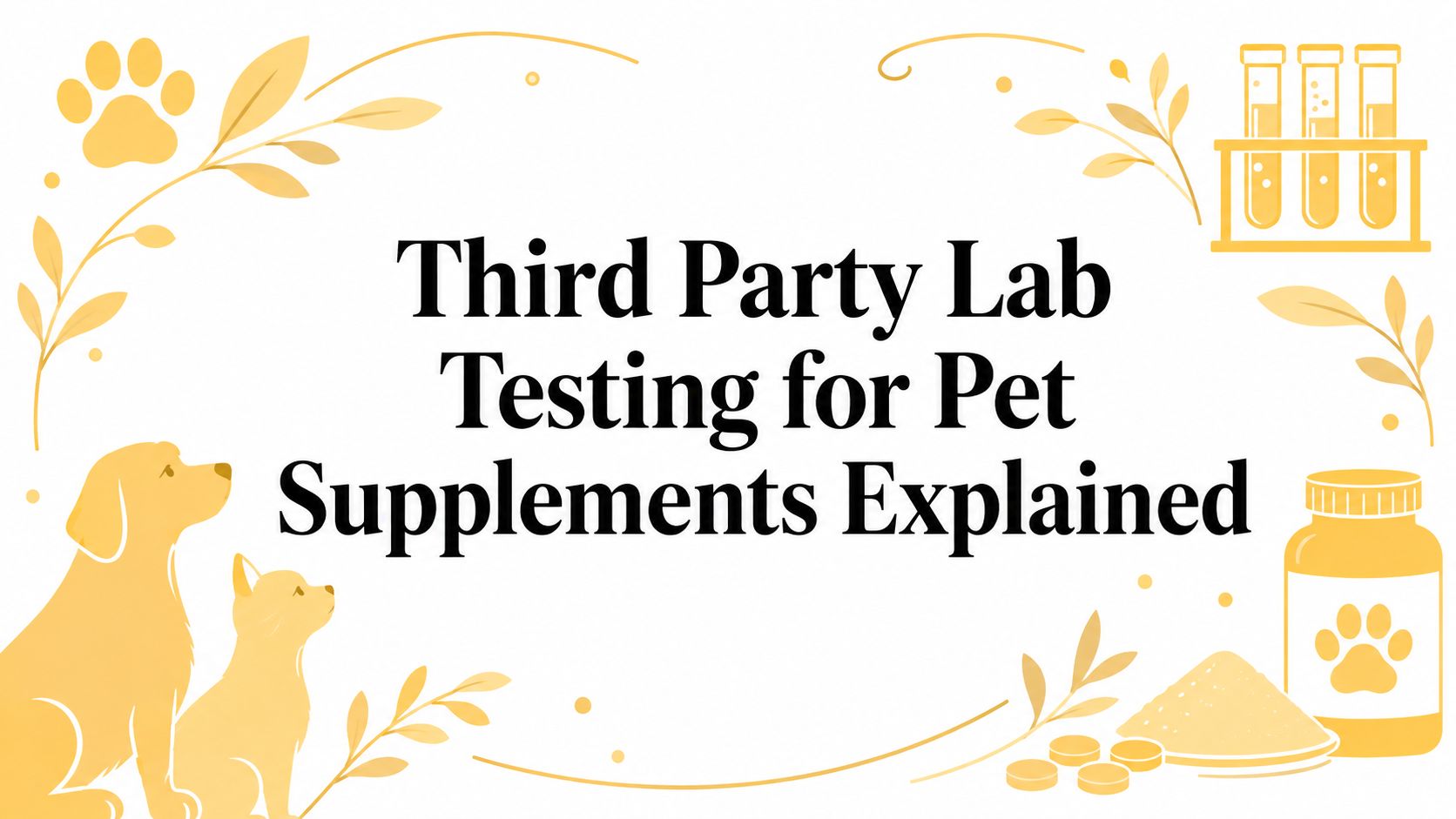 Third Party Lab Testing for Pet Supplements Explained